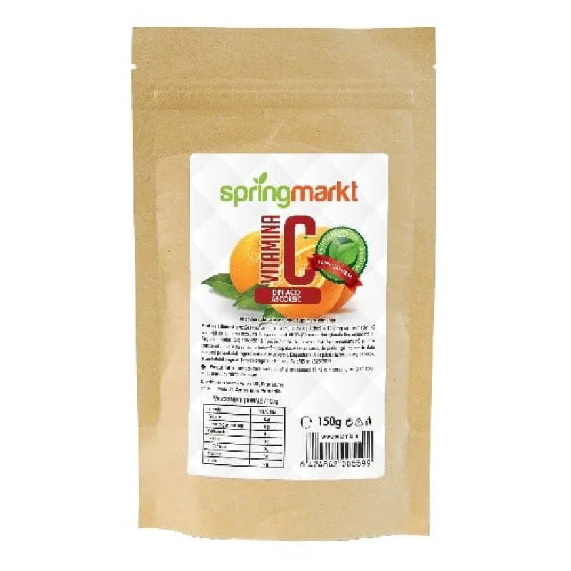 Vitamina C pulbere acid ascorbic Springmarkt, 150g,  Adams ADAMS VISION — preț și oferte