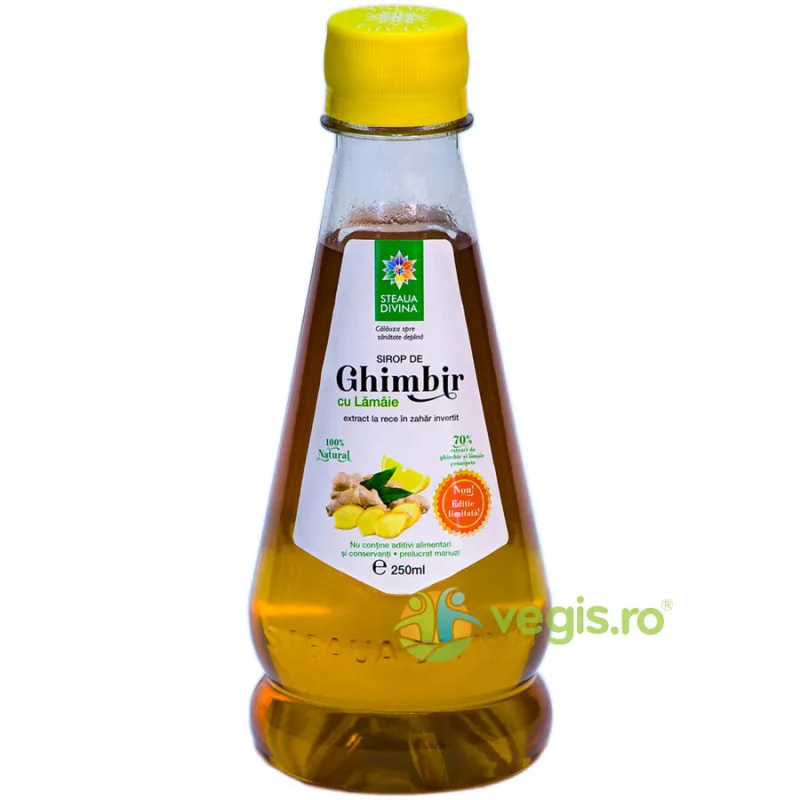 Sirop de Ghimbir cu Lamaie Presat la Rece 250ml STEAUA DIVINA — preț și oferte