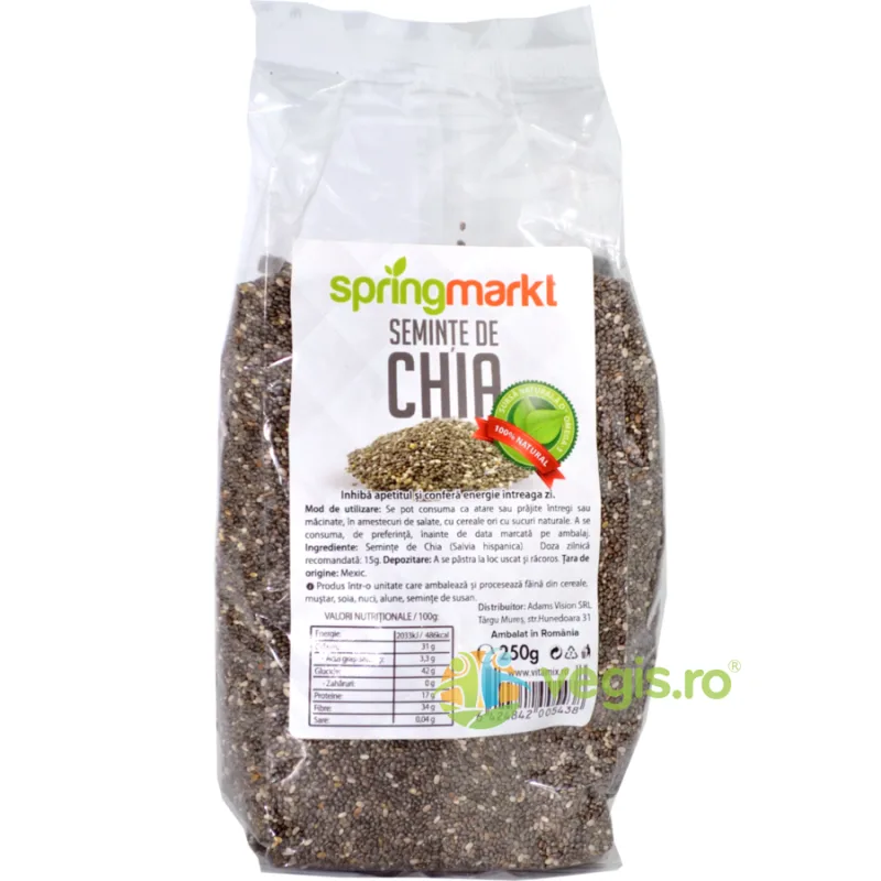 Seminte De Chia 250gr springmarkt — preț și oferte
