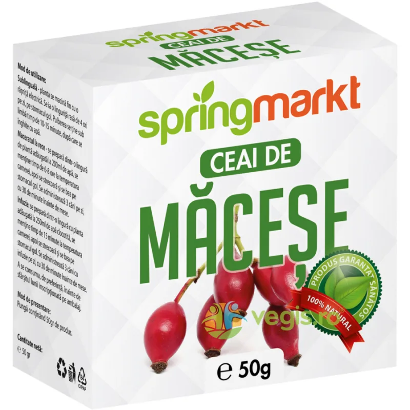 Ceai de Macese Fructe Intregi 50g springmarkt — preț și oferte