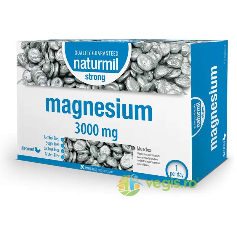Magnesium Strong 3000mg 20 fiole Naturmil — preț și oferte