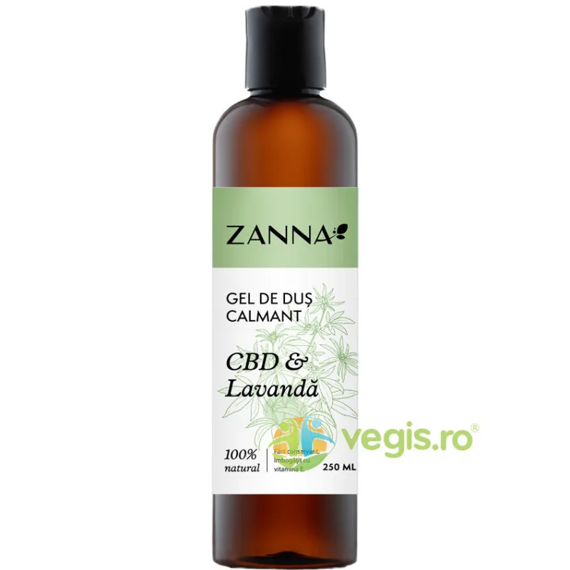 Gel de Dus Calmant cu CBD (Canabidiol) si Lavanda 250ml ZANNA — preț și oferte