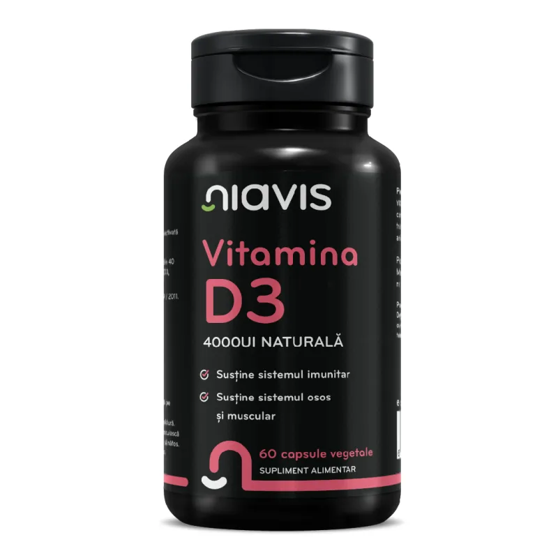 Vitamina D3 4000 Natural, 60 capsule, Niavis — preț și oferte