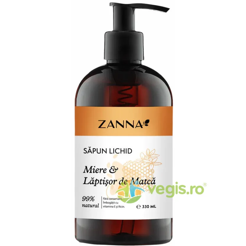 Sapun Lichid cu Miere si Laptisor de Matca 330ml ZANNA — preț și oferte