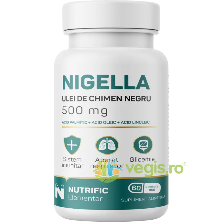 Nigella Ulei de Chimen Negru 500mg 60cps moi NUTRIFIC — preț și oferte