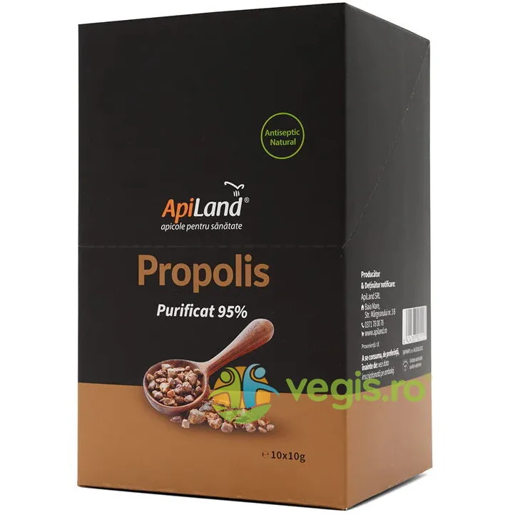 Pachet Propolis Purificat 95% 10 plicuri x 10g APILAND — preț și oferte