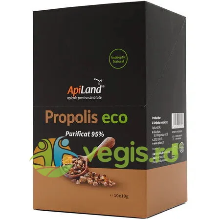 Pachet Propolis Purificat 95% Ecologic/Bio 10 plicuri x 10g APILAND — preț și oferte
