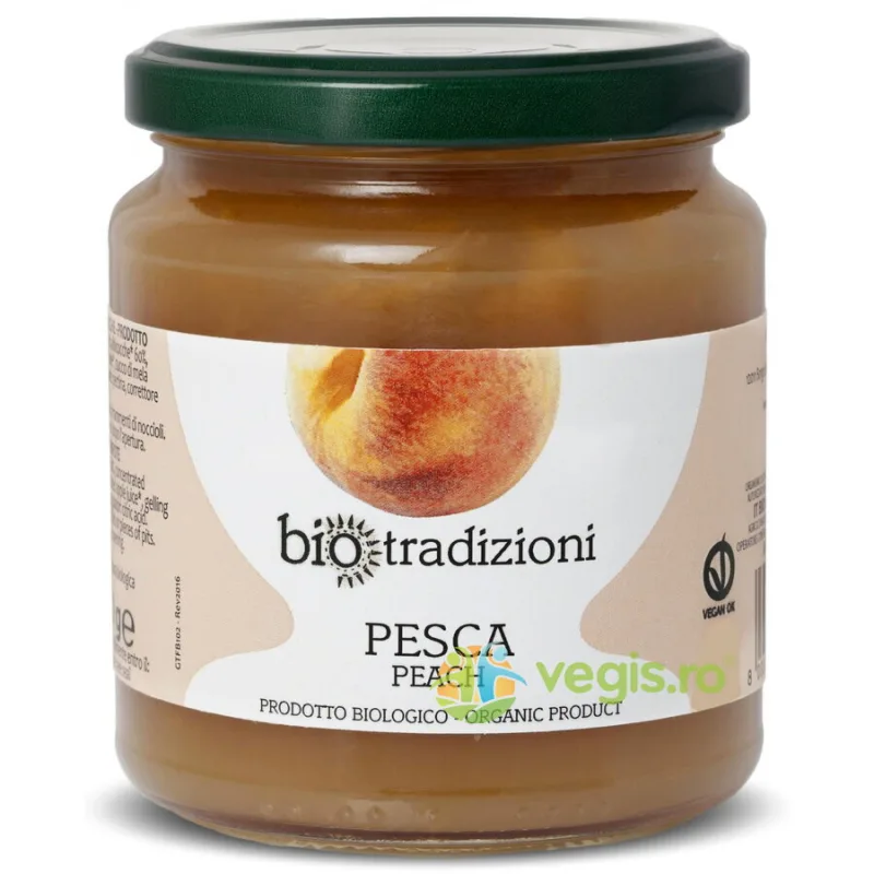 Gem de Piersici fara Zahar Ecologic/Bio 320g BIO TRADIZIONI — preț și oferte