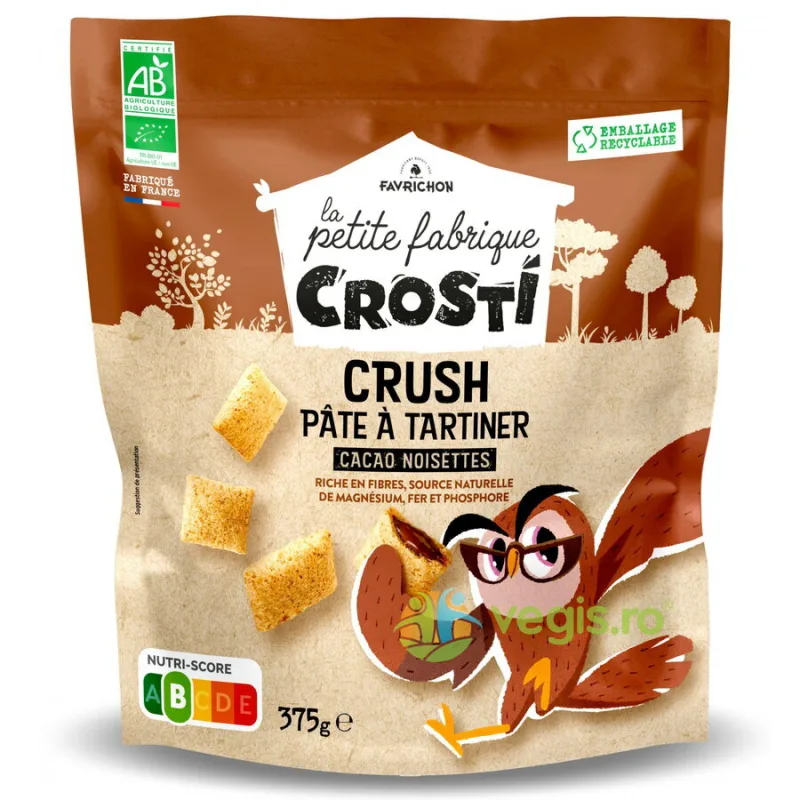Pernute pentru Copii cu Crema de Cacao si Alune de Padure Ecologice/Bio 375g CROSTI — preț și oferte