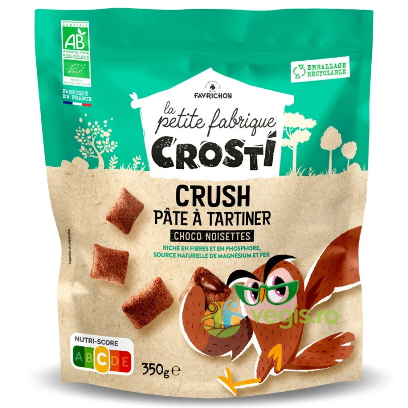 Pernute pentru Copii cu Crema de Ciocolata si Alune de Padure Ecologice/Bio 350g CROSTI — preț și oferte