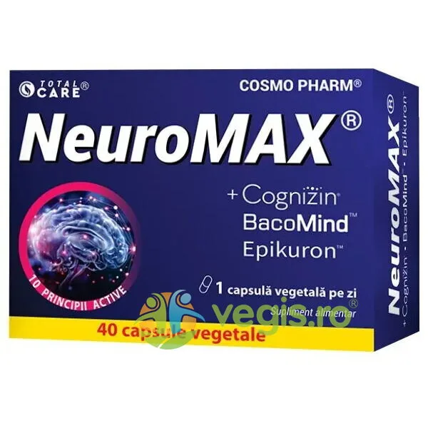 Neuromax + Cognizin 40cps vegetale COSMO PHARM — preț și oferte
