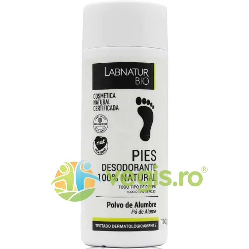 Deodorant Natural pentru Picioare Pudra de Alaun 100g LABNATUR — preț și oferte