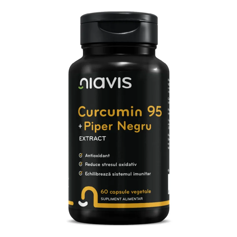 Curcumin 95 + Piper Negru, 60 capsule, Niavis — preț și oferte