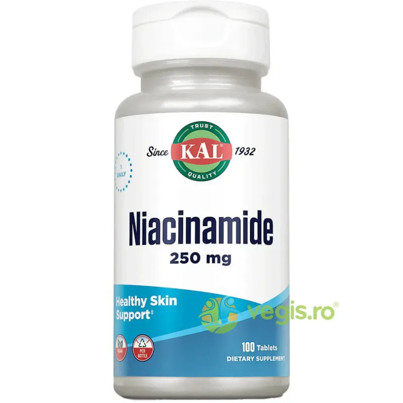 Niacinamide 250mg 100tb Secom, Kal — preț și oferte