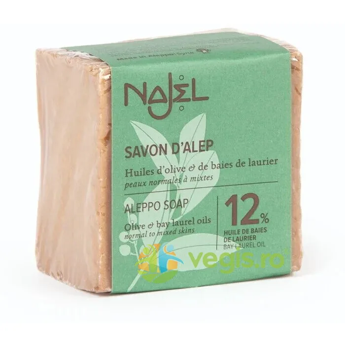 Sapun Traditional de Alep cu 12% Ulei de Dafin 180g NAJEL — preț și oferte