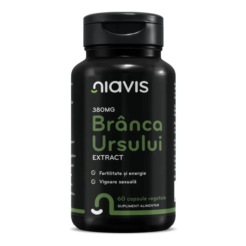 Branca Ursului Extract, 380 mg, 60 capsule, Niavis — preț și oferte