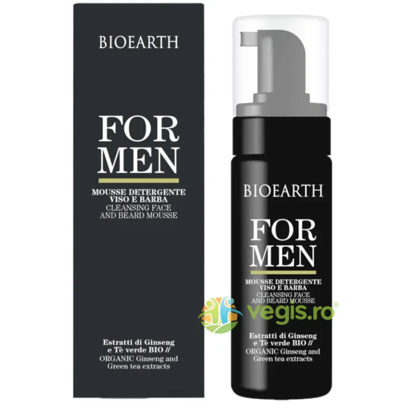 Spuma de Ras si de Curatare a Tenului pentru Barbati 150ml Bioearth — preț și oferte