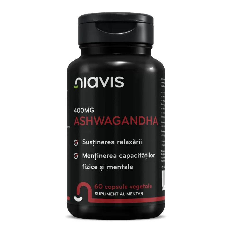 Ashwagandha, 60 capsule, Niavis — preț și oferte