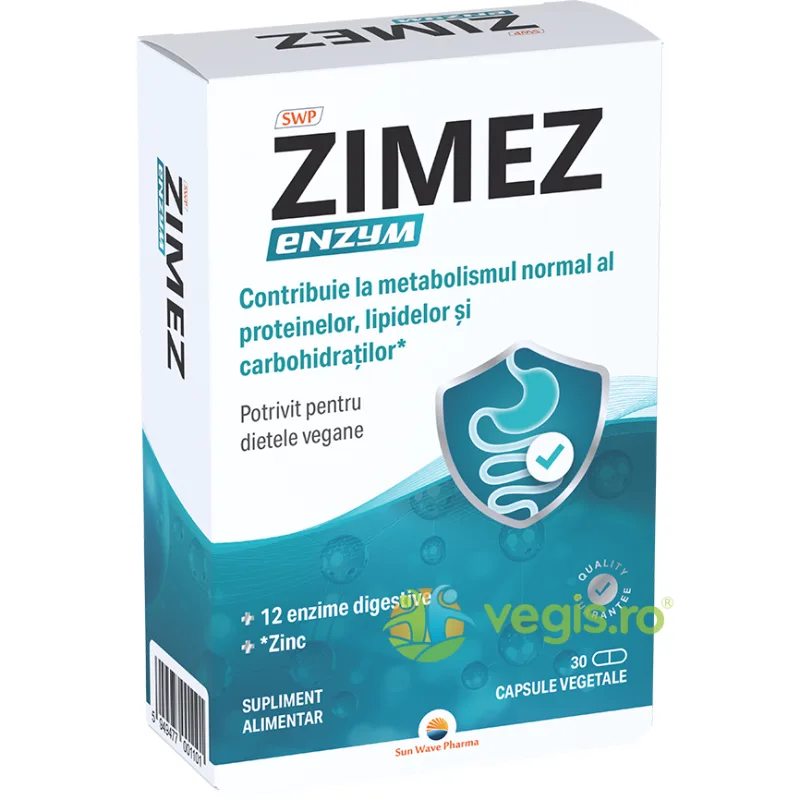 Zimez Enzym 30cps vegetale SUN WAVE PHARMA — preț și oferte