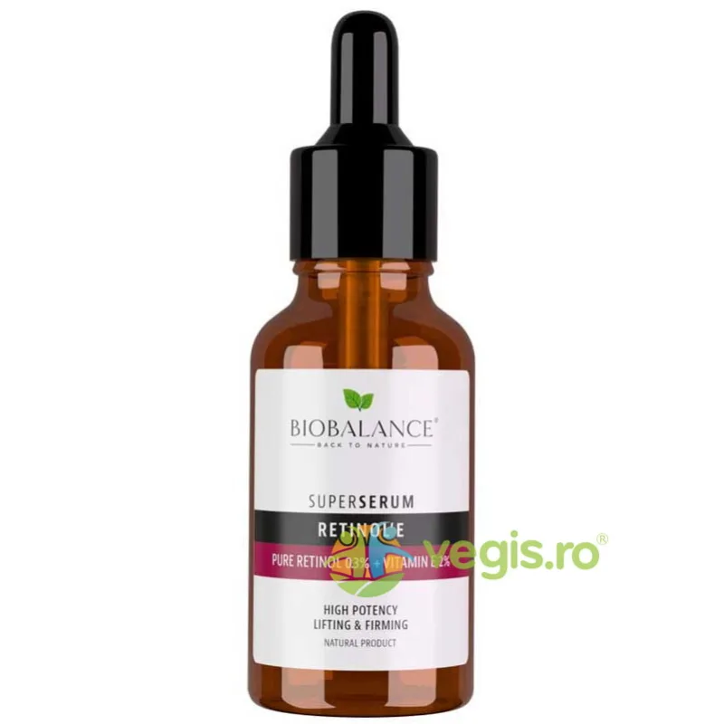 Ser Anti-Imperfectiuni pentru Fermitate cu Retinol Pur 0,3% + Vitamina E 2% Super Serum Retinol'E 30ml BIO BALANCE — preț și oferte