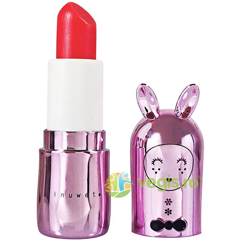 Balsam de Buze cu Sclipici pentru Copii cu Parfum de Zmeura Sorbet Framboise - Pink 3.5g INUWET — preț și oferte