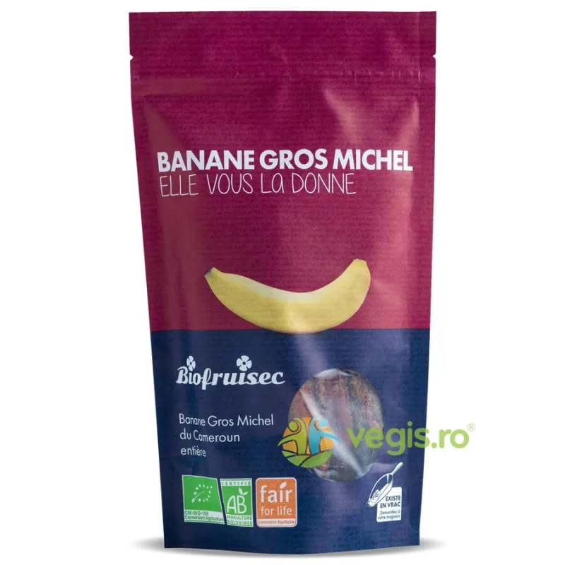 Banane Intregi Selectie Gros Michel din Camerun Ecologice/Bio 100g BIOFRUISEC — preț și oferte