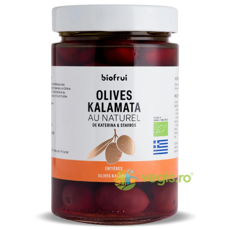 Masline Intregi in Saramura Selectie Kalamon Ecologice/Bio 200g BIOFRUISEC — preț și oferte