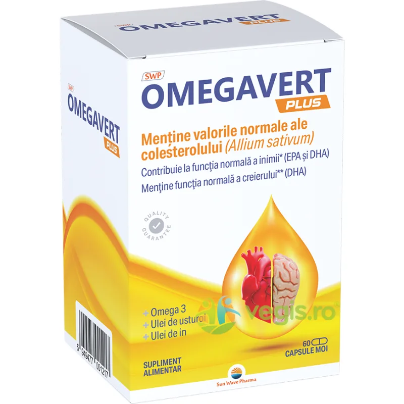 Omegavert Plus 60cps moi SUN WAVE PHARMA — preț și oferte