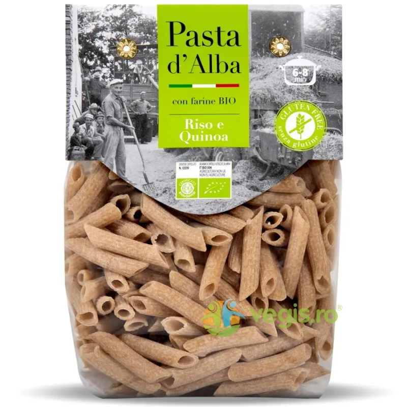 Paste Penne din Orez si Quinoa fara Gluten Ecologice/Bio 250g PASTA D'ALBA — preț și oferte
