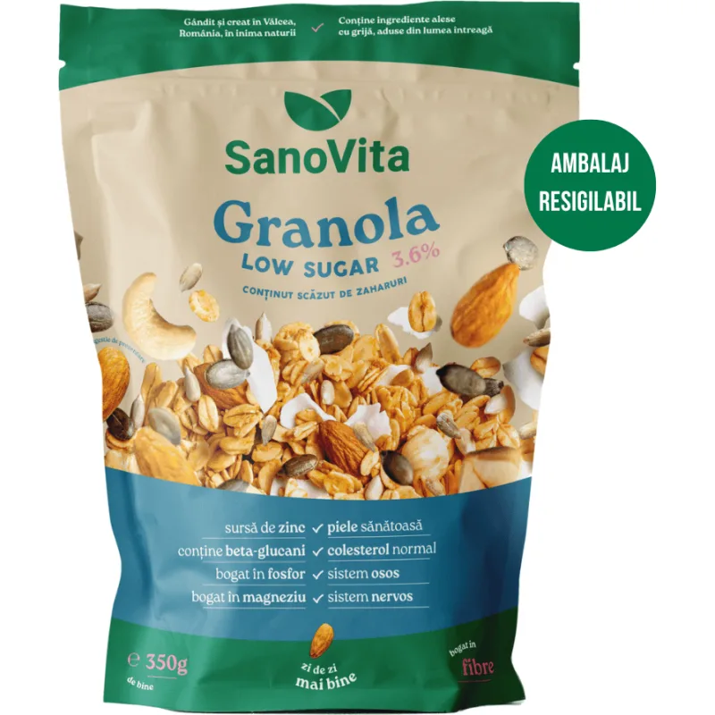 Granola Low Sugar 350g SANOVITA — preț și oferte