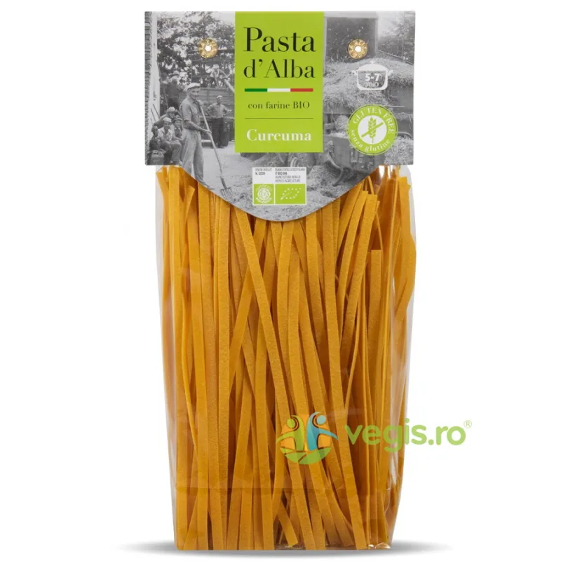 Paste Tagliatelle din Orez si Turmeric fara Gluten Ecologice/Bio 250g PASTA D'ALBA — preț și oferte