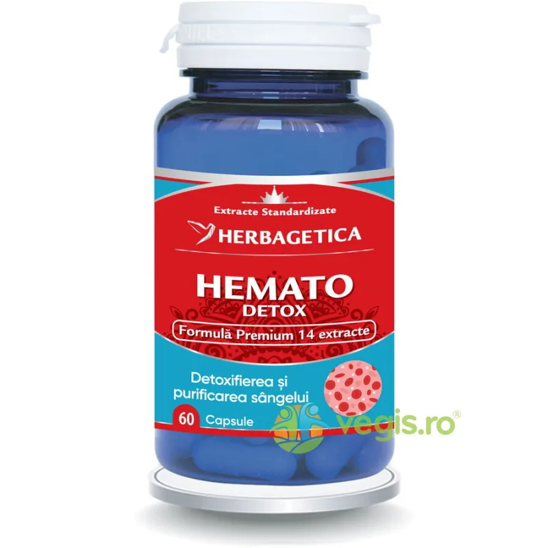 Hemato Detox 60cps HERBAGETICA — preț și oferte