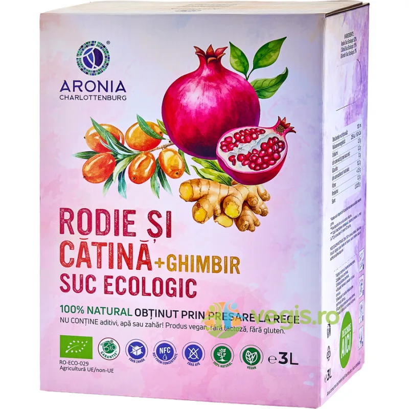 Suc de Rodie, Catina si Ghimbir Ecologic/Bio 3L Aronia Charlottenburg — preț și oferte