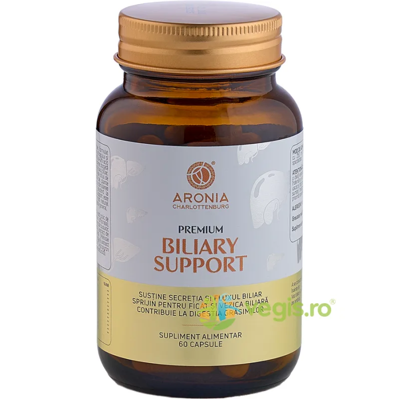 Biliary Support pentru Sanatatea Vezicii Biliare, a Ficatului si a Sistemului Digestiv 60cps Aronia Charlottenburg — preț și oferte