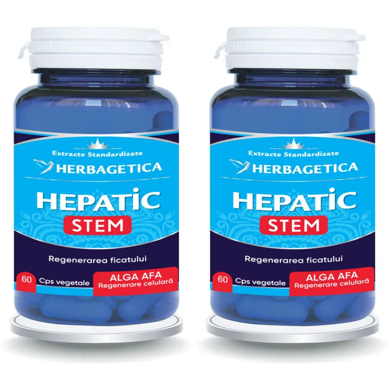 Pachet Hepatic Stem 60cps+60cps (50% reducere la al doilea produs) HERBAGETICA — preț și oferte