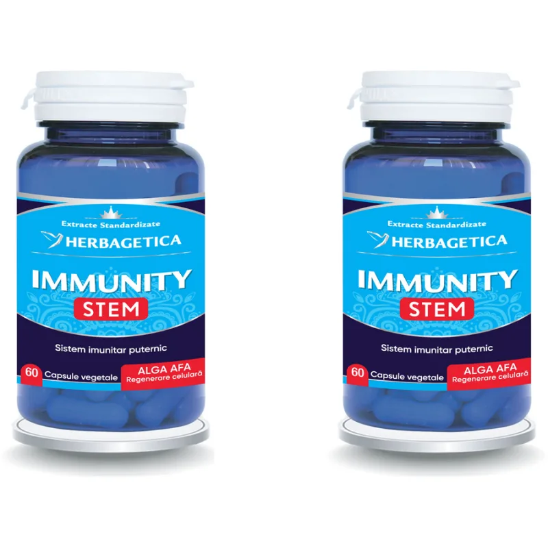Pachet Immunity Stem 60cps+60cps (50% reducere la al doilea produs) HERBAGETICA — preț și oferte