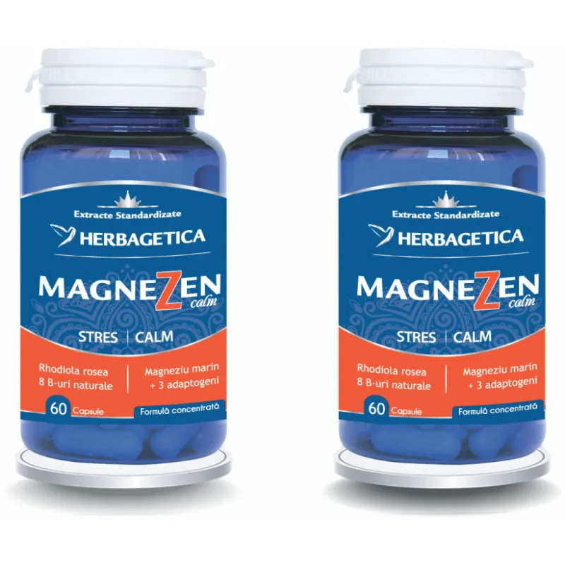 Pachet Magnezen Calm 60cps+60cps (50% reducere la al doilea produs) HERBAGETICA — preț și oferte