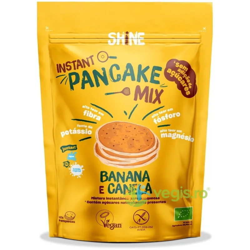 Amestec pentru Clatite cu Banane si Scortisoara fara Gluten Ecologic/Bio 300g SHINE — preț și oferte