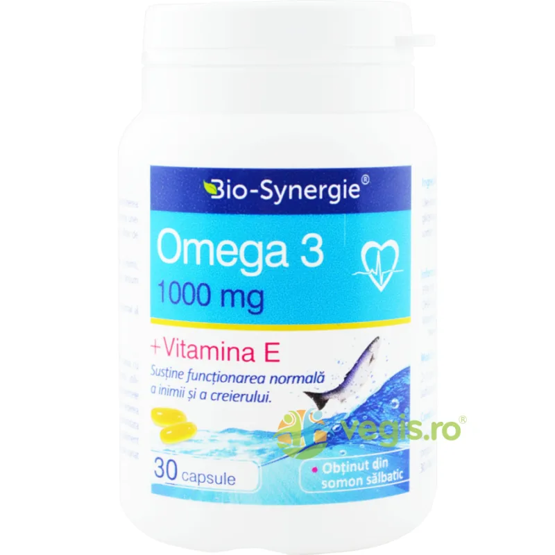 Omega 3 Ulei de Somon + Vitamina E 30cps moi BIO-SYNERGIE ACTIV — preț și oferte