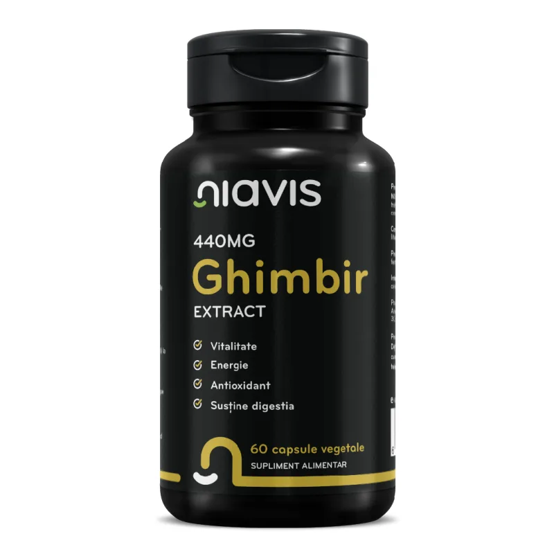 Ghimbir Extract, 440 mg, 60 capsule, Niavis — preț și oferte