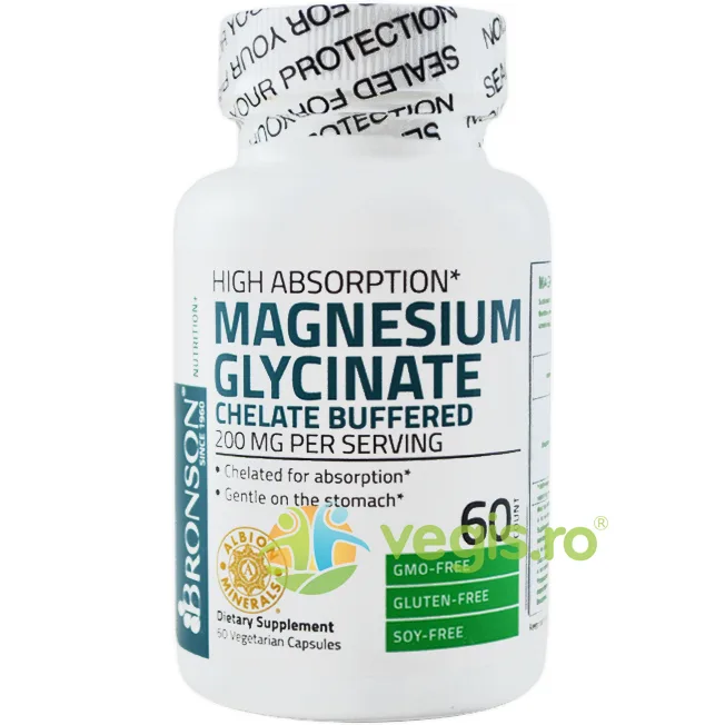 Magneziu Glicinat 200mg 60cps BRONSON LABORATORIES — preț și oferte