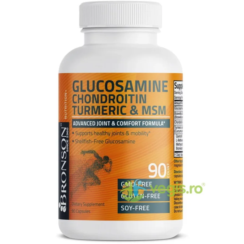 Glucozamina Chondroitin Turmeric & MSM 90cps BRONSON LABORATORIES — preț și oferte