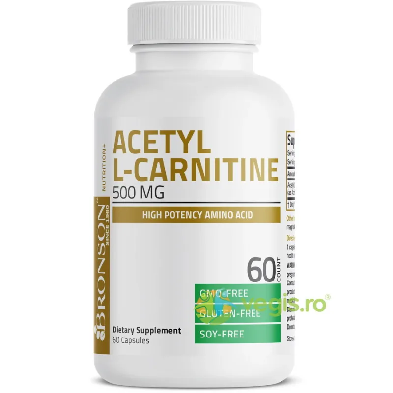 Acetil L-Carnitina 500mg 60cps BRONSON LABORATORIES — preț și oferte