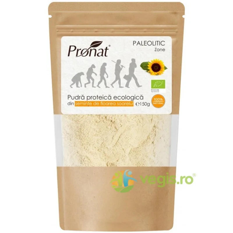 Pudra Proteica din Seminte de Floarea Soarelui Ecologica/Bio 150g PRONAT — preț și oferte