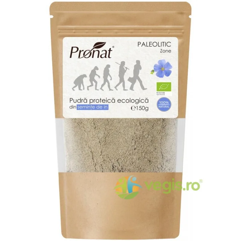 Pudra Proteica din Seminte de In Ecologica/Bio 150g PRONAT — preț și oferte