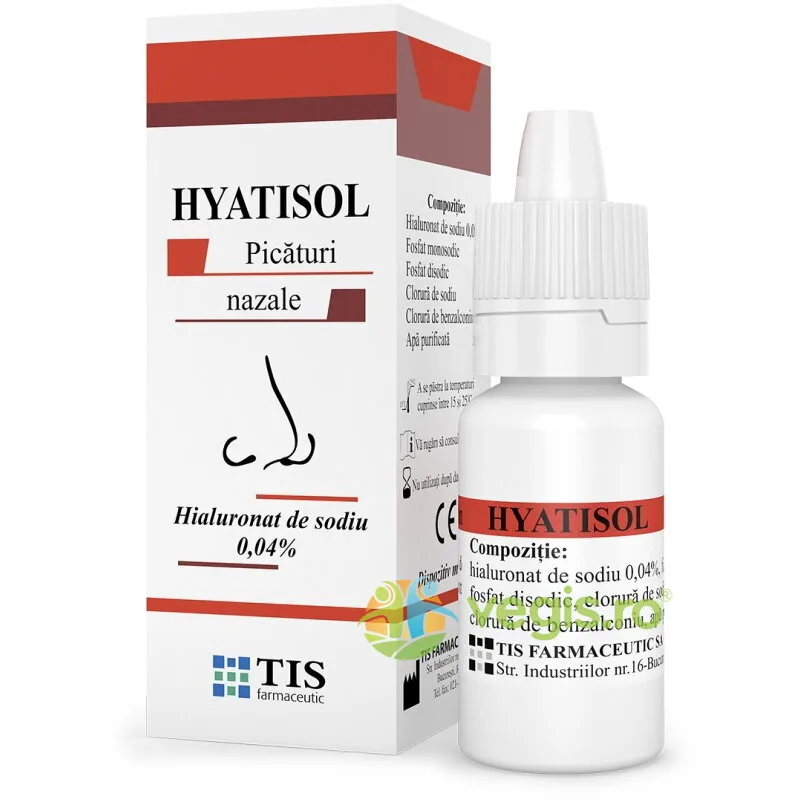 Picaturi Nazale cu Acid Hialuronic Hyatisol 10ml TIS FARMACEUTIC — preț și oferte