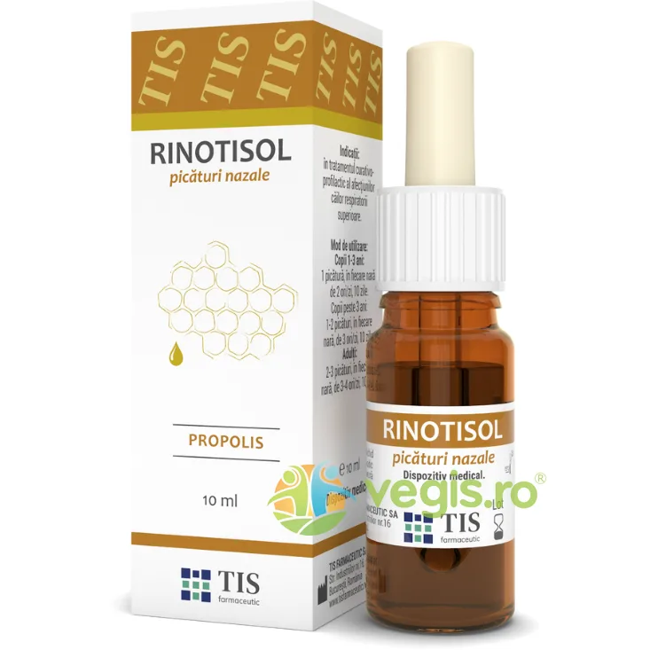 Picaturi Nazale cu Propolis Rinotisol 10ml TIS FARMACEUTIC — preț și oferte