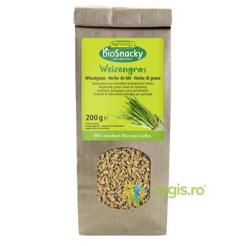 Seminte de Iarba de Grau pentru Germinat Ecologice/Bio 200g BIOSNACKY RAPUNZEL — preț și oferte