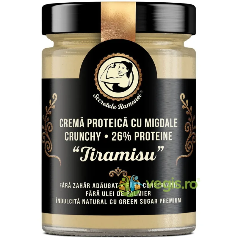 Tiramisu Crema Proteica cu Migdale Crunchy Secretele Ramonei 350g REMEDIA — preț și oferte
