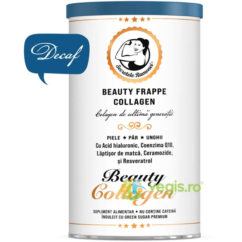 Decaf Beauty Frappe Collagen Bautura cu Colagen de Ultima Generatie Secretele Ramonei 400g REMEDIA — preț și oferte